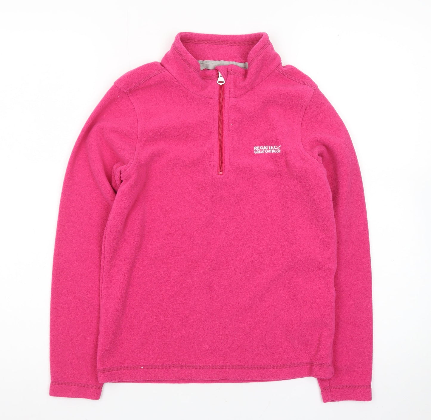 Regatta Girls Pink Fleece Half Zip Pullover Sweatshirt 11-12 Years