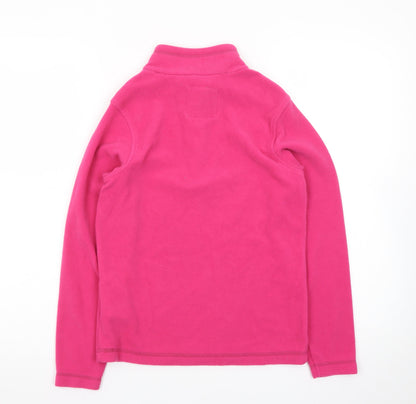 Regatta Girls Pink Fleece Half Zip Pullover Sweatshirt 11-12 Years