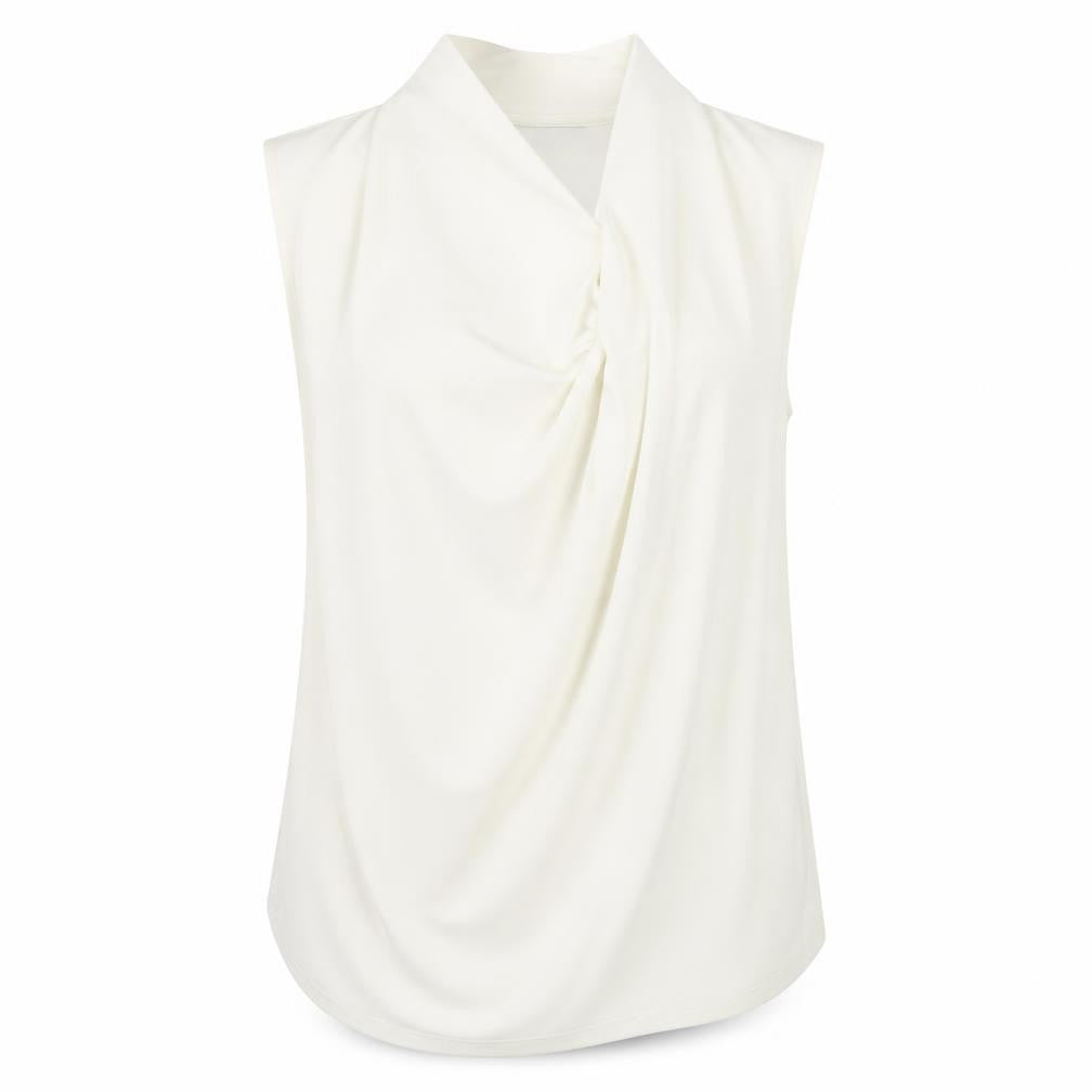 Next Women Ivory Sleeveless Cowl Neck Blouse UK 10 Polyester