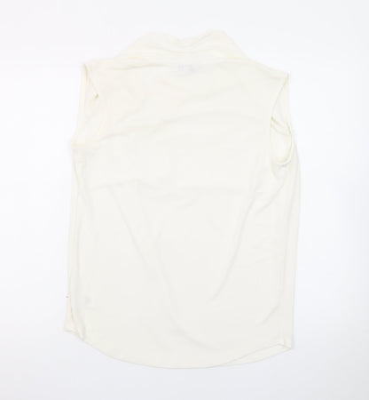 Next Women Ivory Sleeveless Cowl Neck Blouse UK 10 Polyester