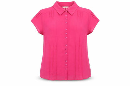 Marks and Spencer Women’s Pink Collared Short Sleeve Blouse UK 20