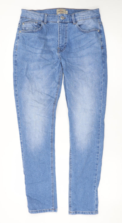 Next Men's Blue Skinny Fit Denim Jeans 30R Slim Stretch