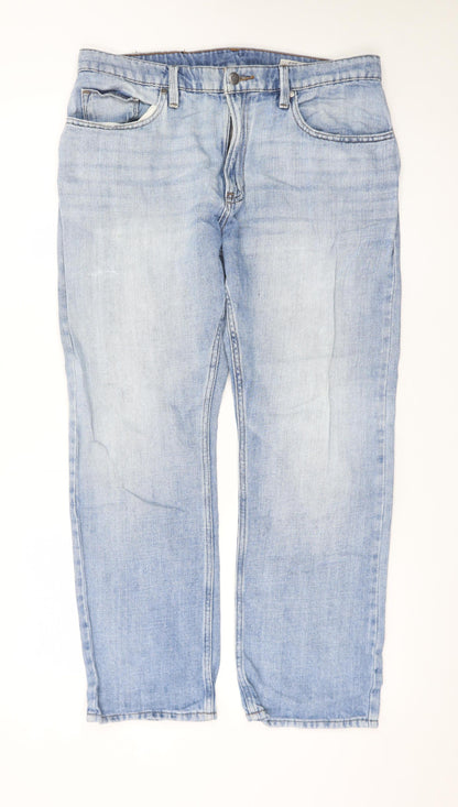Marks and Spencer Women’s Blue Straight Leg Jeans Size 12 Regular Fit