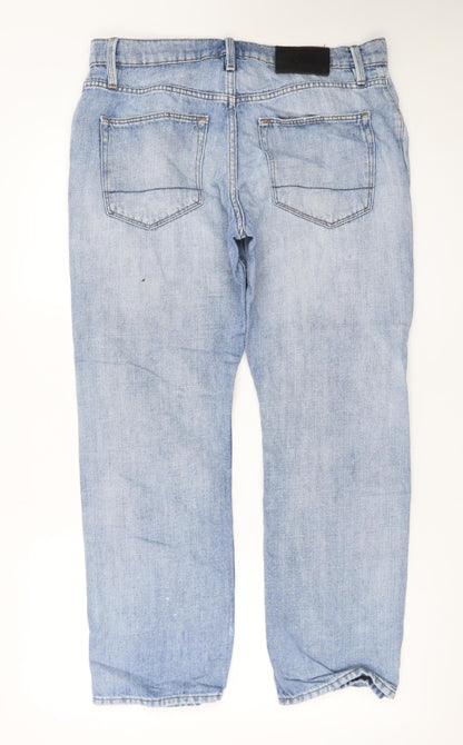 Marks and Spencer Women’s Blue Straight Leg Jeans Size 12 Regular Fit
