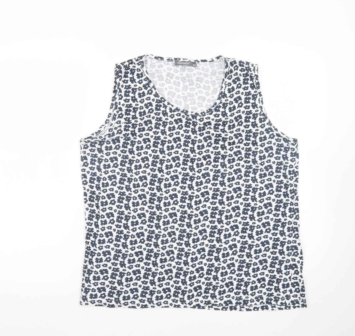 Marinello Womens Blue Animal Print Sleeveless Tank Top 2XL
