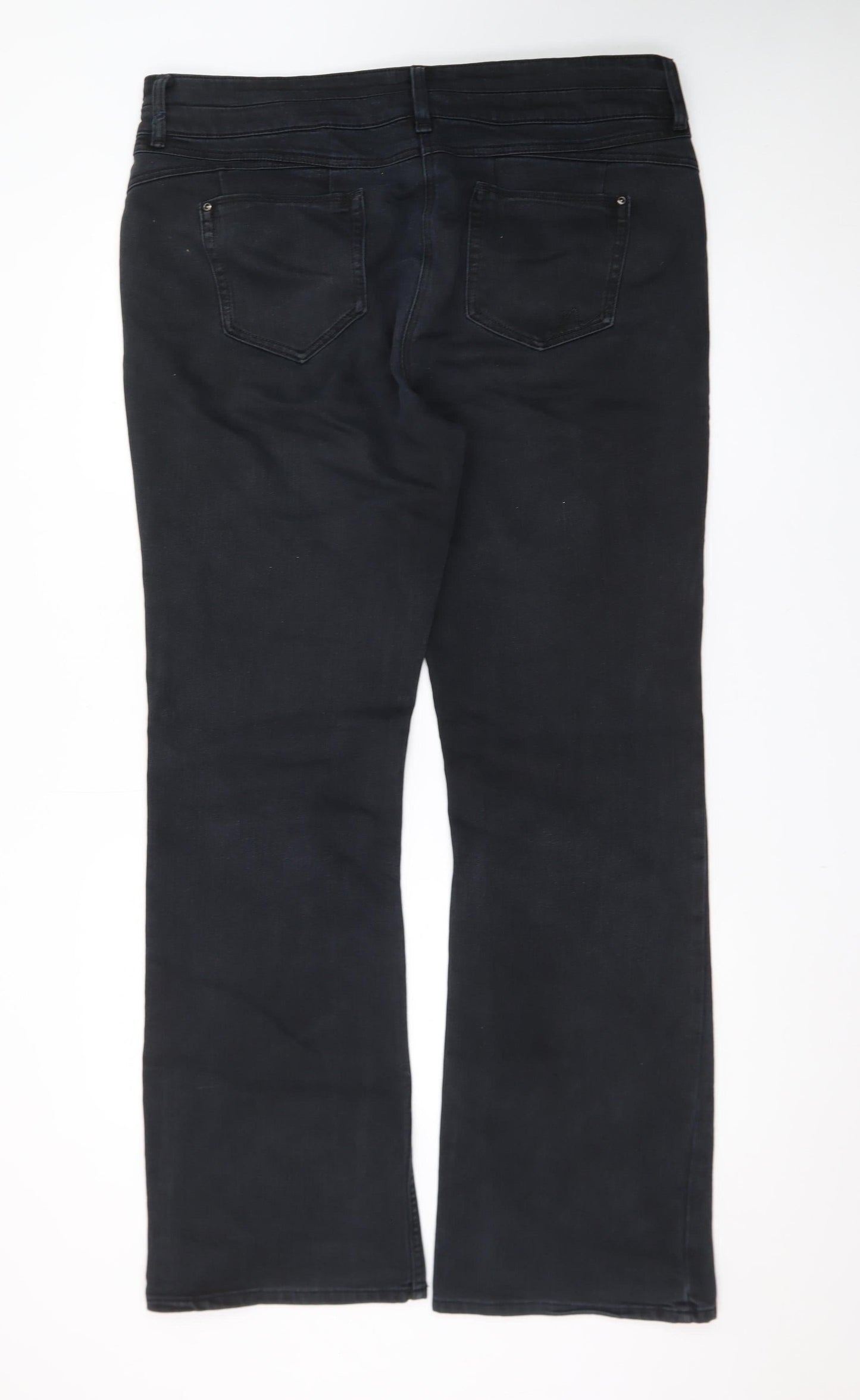 Next Enhancer Men's Black Straight Jeans Size 46 X-Long