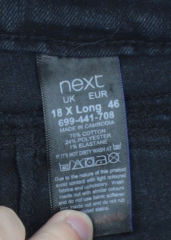Next Enhancer Men's Black Straight Jeans Size 46 X-Long