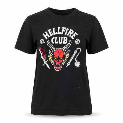 Netflix Stranger Things Hellfire Club Black Women's T-Shirt S