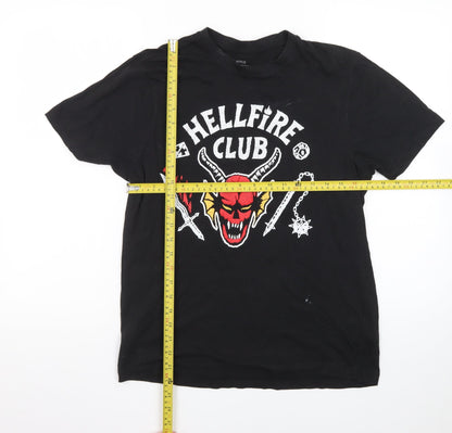 Netflix Stranger Things Hellfire Club Black Women's T-Shirt S
