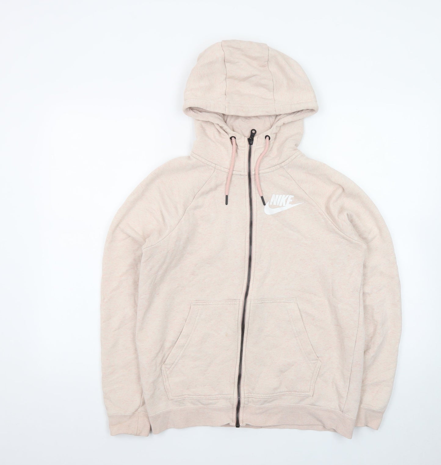 Nike Women's Beige Full Zip Hoodie Size S Relaxed Fit