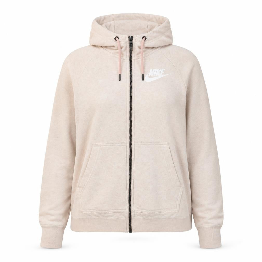 Nike Women's Beige Full Zip Hoodie Size S Relaxed Fit