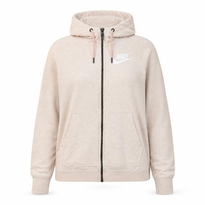 Nike Women's Beige Full Zip Hoodie Size S Relaxed Fit