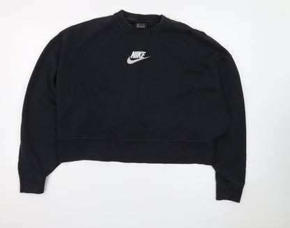 Nike Women's Black Crew Neck Pullover Sweatshirt XS