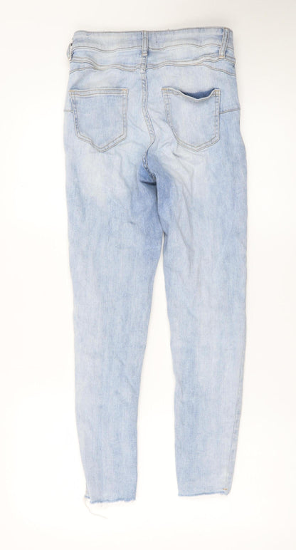 F&F Women's Blue Distressed Skinny Jeans Size 8