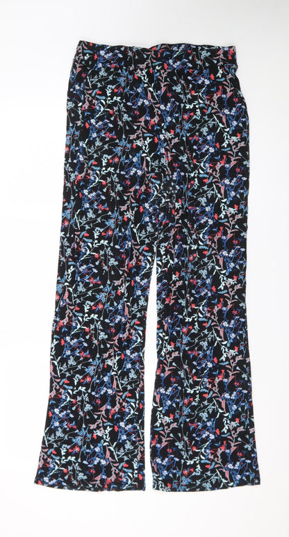 Anna Rose Women's Multicoloured Floral Jersey Trousers Size 12