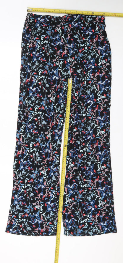 Anna Rose Women's Multicoloured Floral Jersey Trousers Size 12