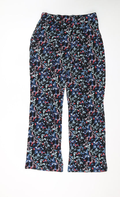 Anna Rose Women's Multicoloured Floral Jersey Trousers Size 12