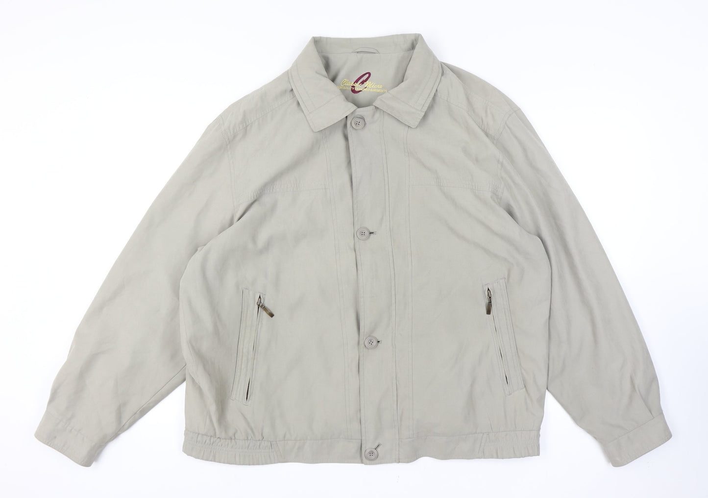 C&A Men’s Beige Basic Jacket Size 58 Polyester Blend