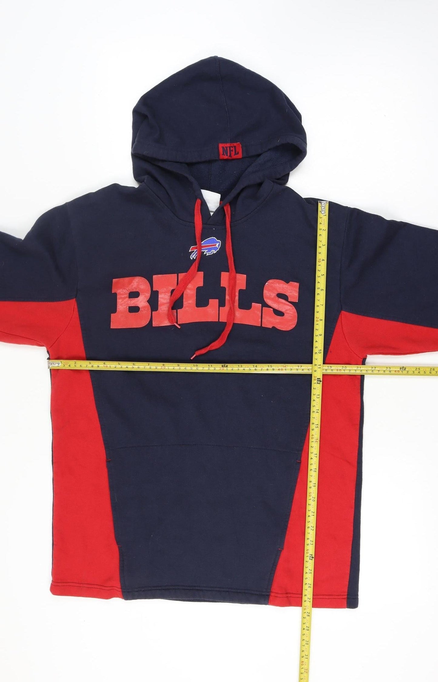 NFL Team Apparel Men's Blue Red BILLS Pullover Hoodie Size XL