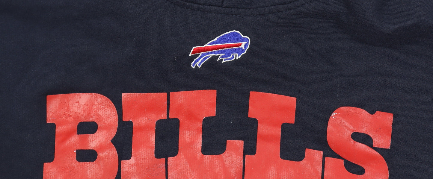 NFL Team Apparel Men's Blue Red BILLS Pullover Hoodie Size XL