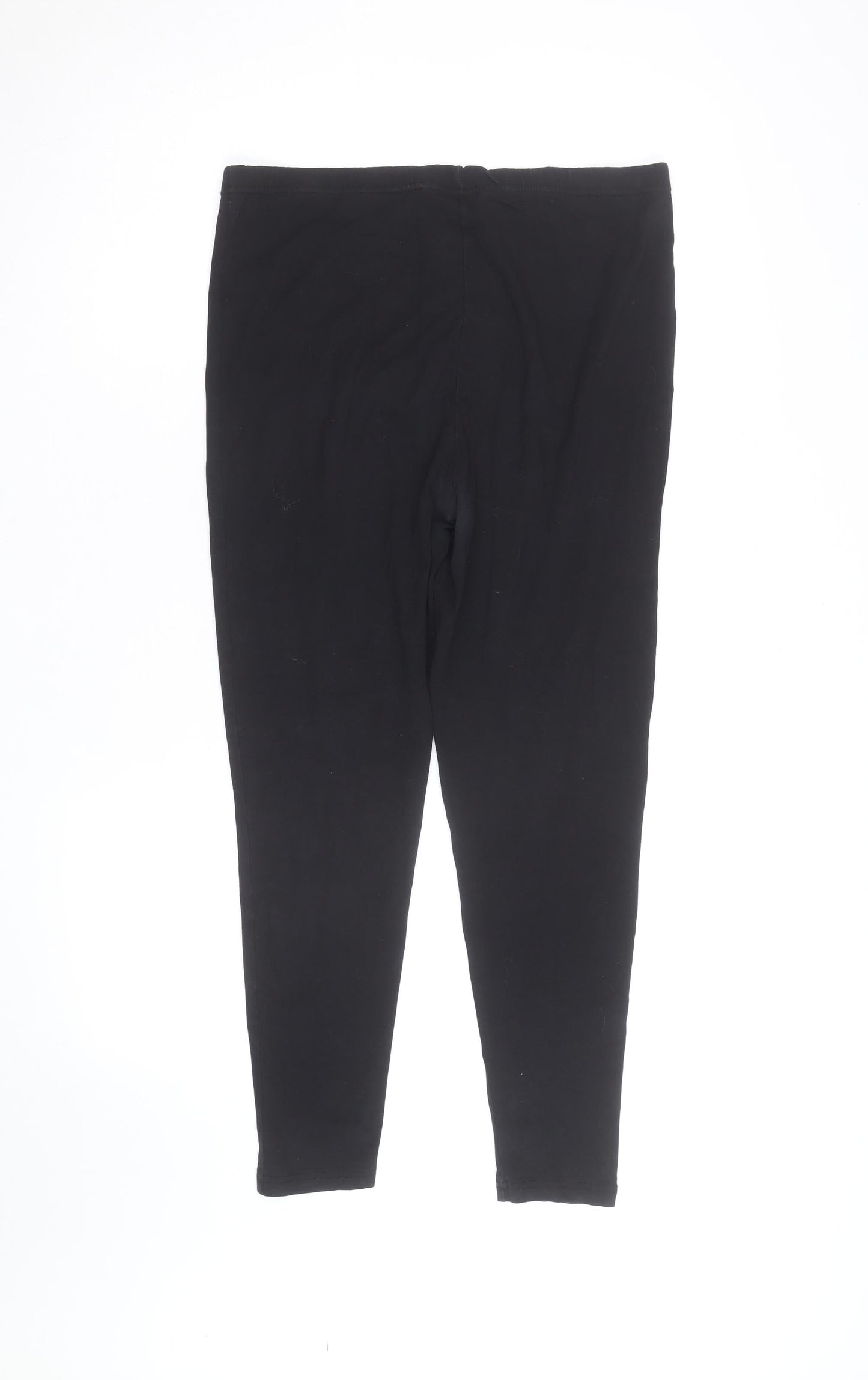 Lipsy Women’s Black Jersey Leggings Size 16 Cotton Stretch