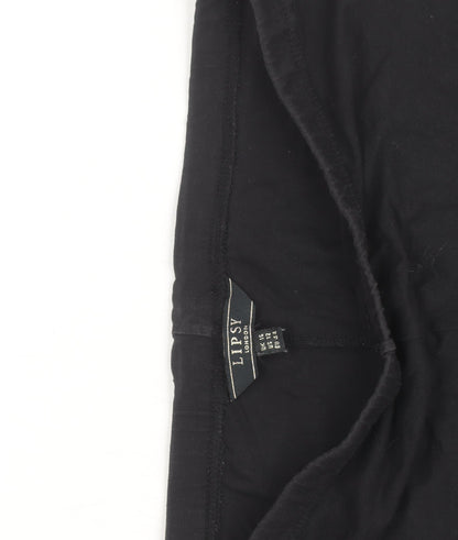 Lipsy Women’s Black Jersey Leggings Size 16 Cotton Stretch