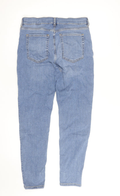 Marks and Spencer Per Una Denim Women's Blue Skinny Jeans Size 14 Short