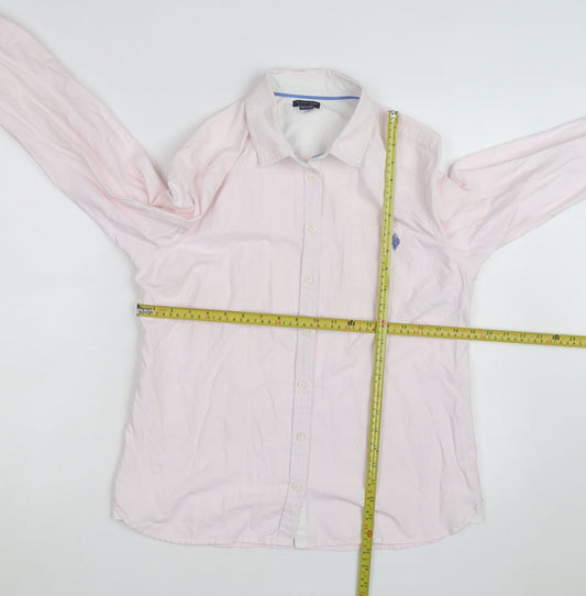 U.S. Polo Assn. Men's Pink Long Sleeve Button-Up Shirt Size L