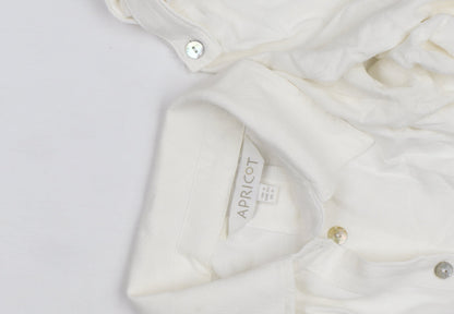 Apricot Women's Ivory Button-Up Long Sleeve Basic Shirt Size 8