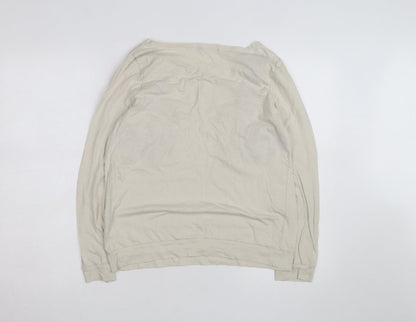 Next Women's Beige Embroidered Floral Tunic Top Size 14