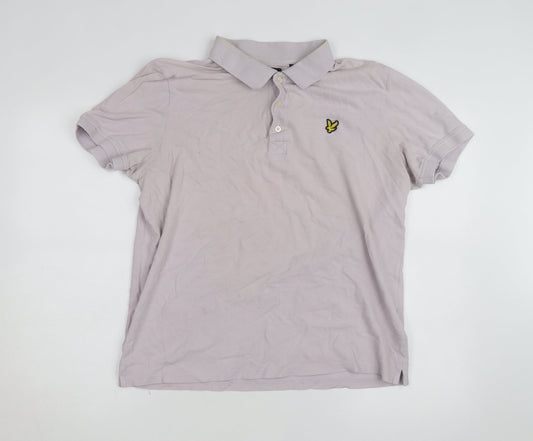 Lyle & Scott Men’s Grey Cotton Polo Shirt XL Classic Fit