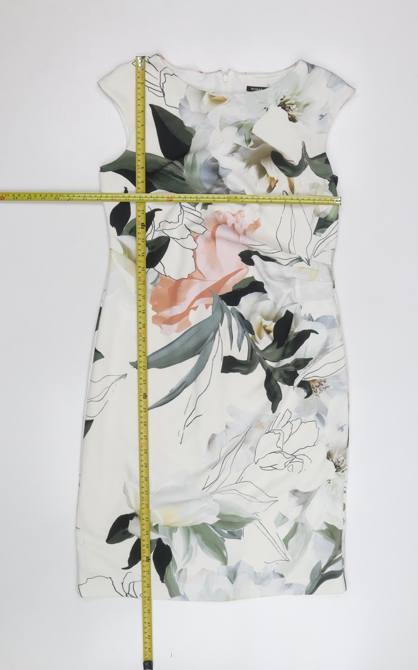Roman Women’s Multicoloured Floral Sheath Dress Size 14