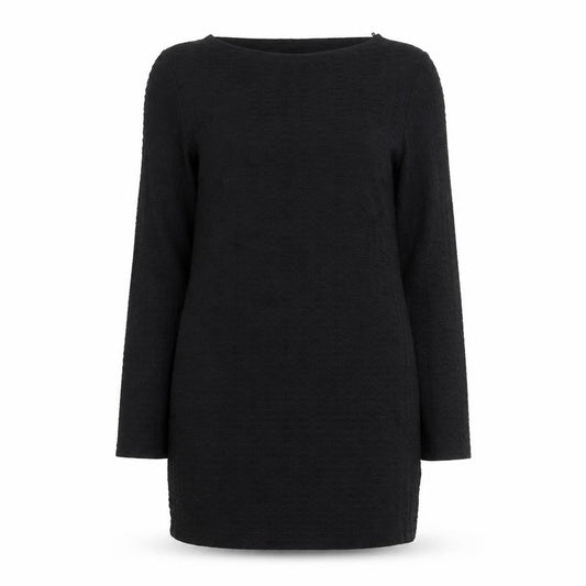 Front view of Missguided Women’s Black Long Sleeve Bodycon Short Dress, size M