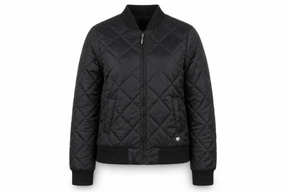 Lee Cooper Women's Black Quilted Bomber Jacket Size 8