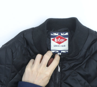 Lee Cooper Women's Black Quilted Bomber Jacket Size 8