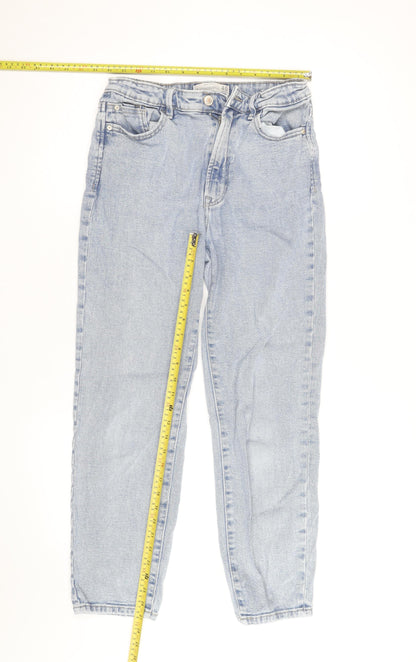Stradivarius Women’s Blue Mom Jeans Size 12 High Rise Denim