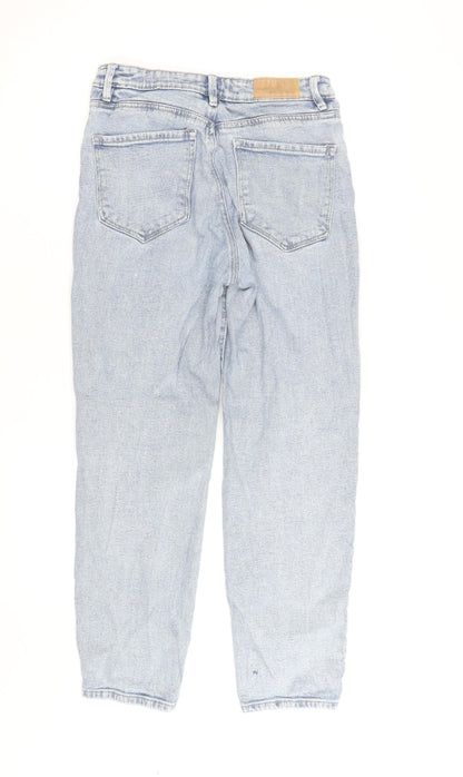 Stradivarius Women’s Blue Mom Jeans Size 12 High Rise Denim