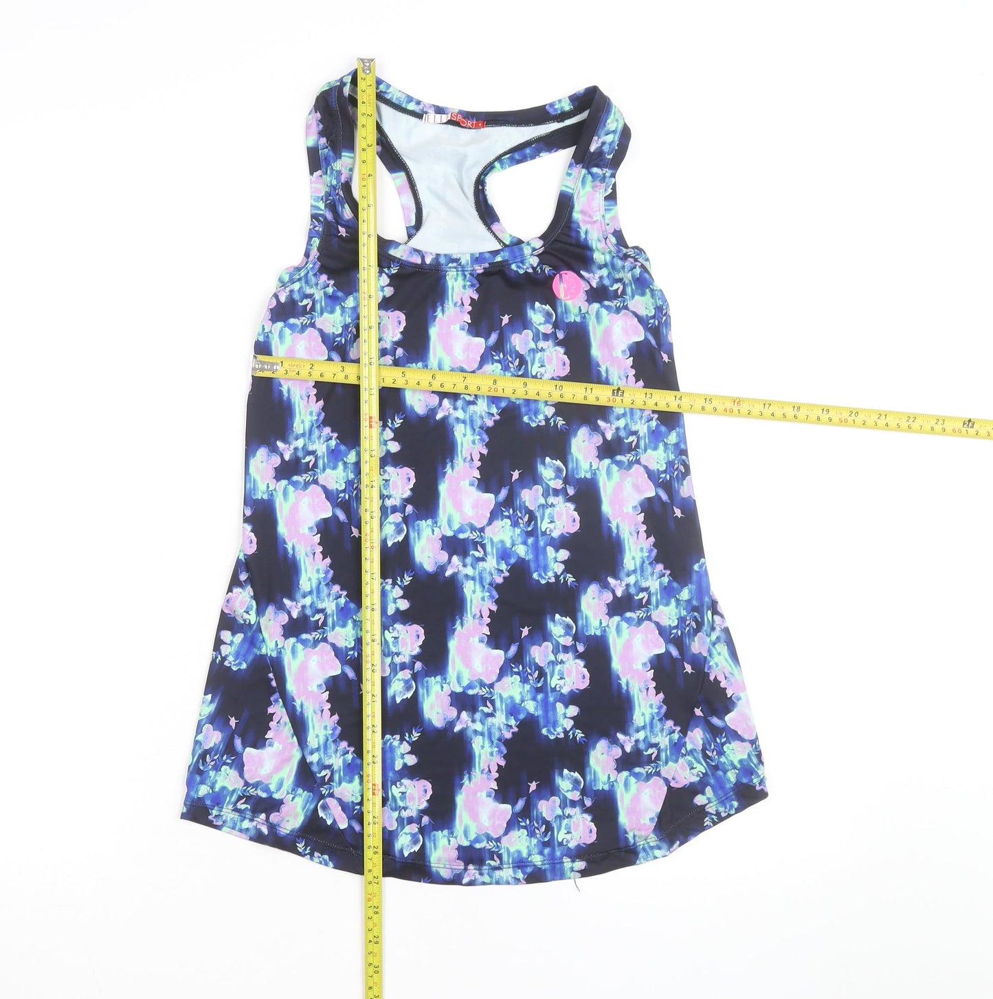 Elle Sport Womens Multicoloured Size 10 Racerback Tank Top