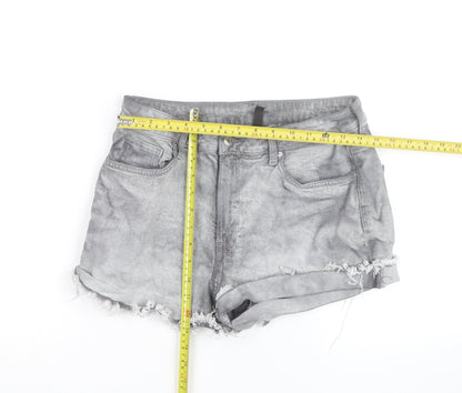 H&M Divided Women's Grey Denim Cut-Off Shorts Size 12