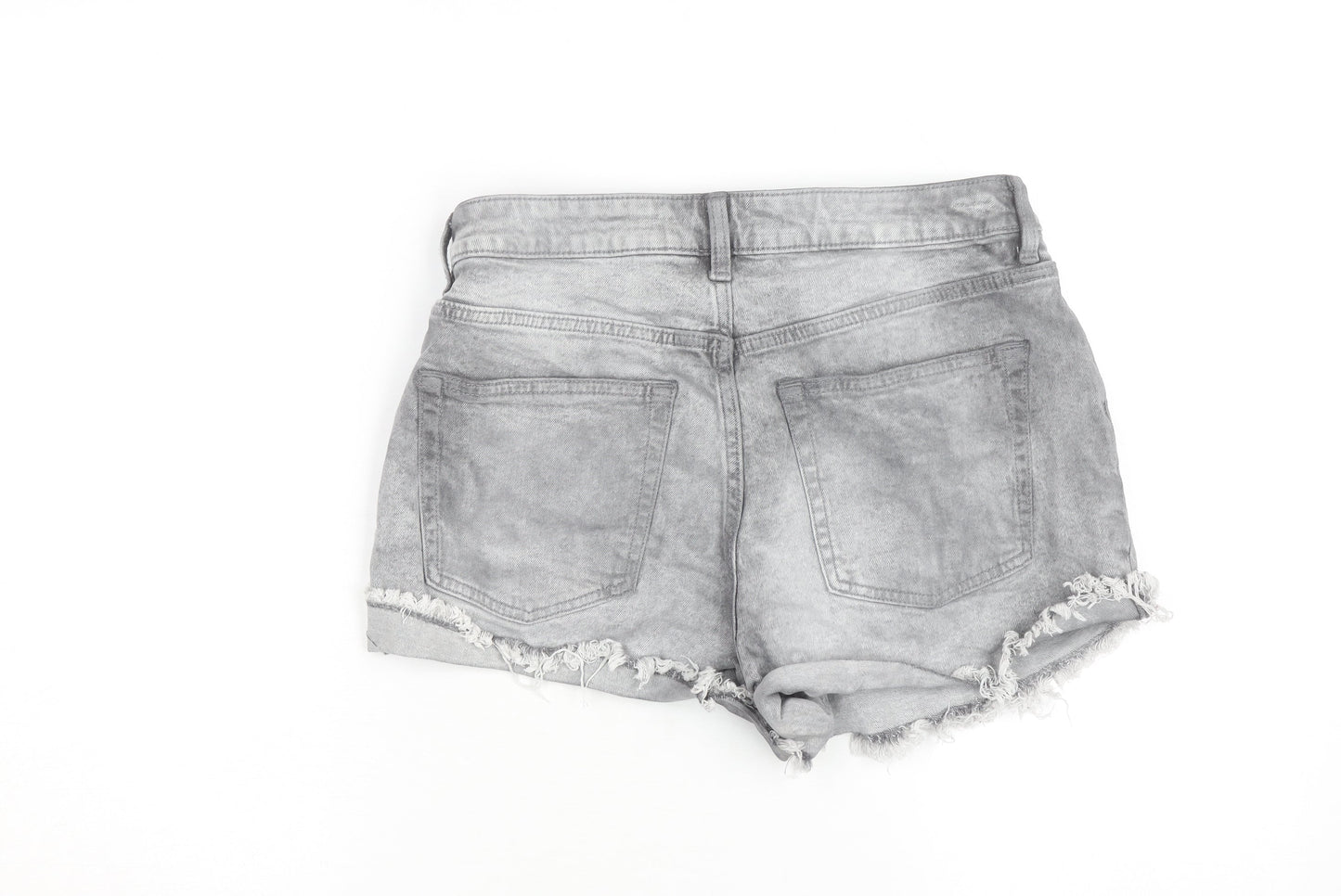 H&M Divided Women's Grey Denim Cut-Off Shorts Size 12