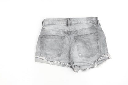 H&M Divided Women's Grey Denim Cut-Off Shorts Size 12