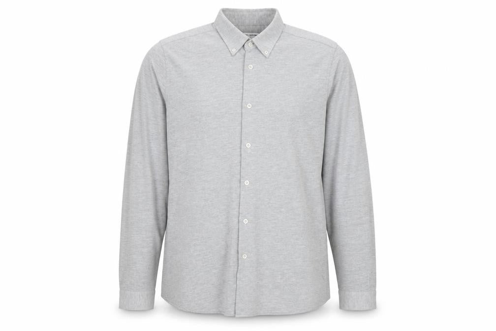 Taylor & Wright Men's Grey Slim Fit Long Sleeve Button-Up Shirt Size L