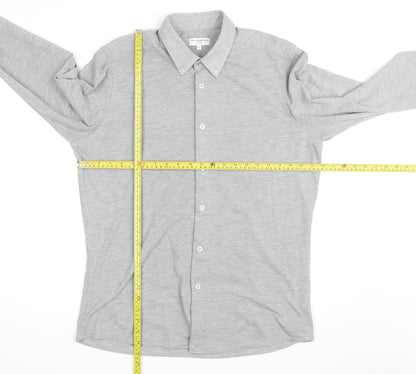 Taylor & Wright Men's Grey Slim Fit Long Sleeve Button-Up Shirt Size L
