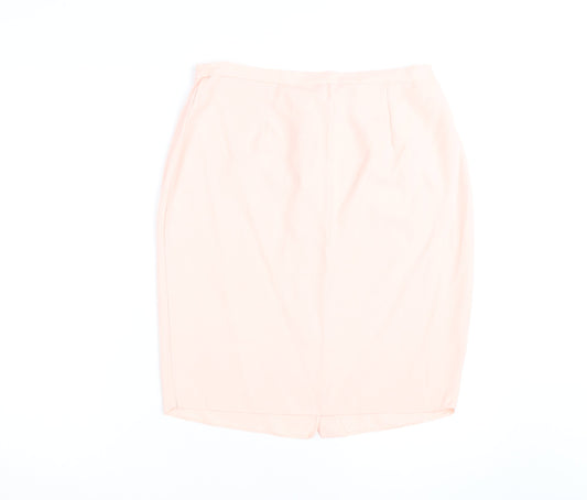 Classic Woman Pink Knee Length Pencil Skirt Size 16