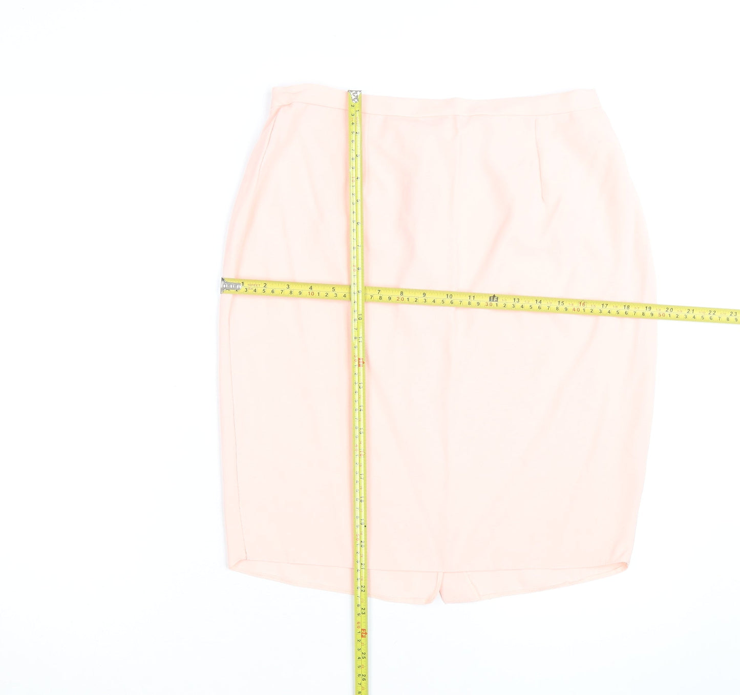 Classic Woman Pink Knee Length Pencil Skirt Size 16