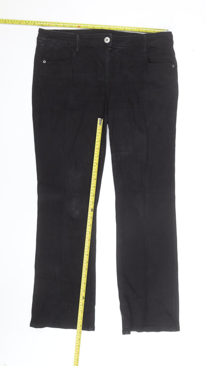 Wallis Women’s Black Stretch Straight Leg Jeans Size 16