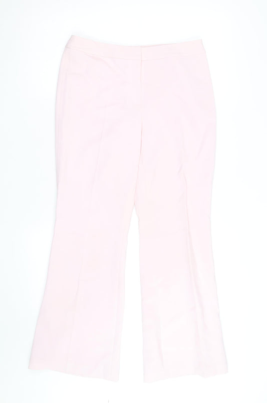 Next Petite Pink Flared Dress Trousers Women’s Size 10