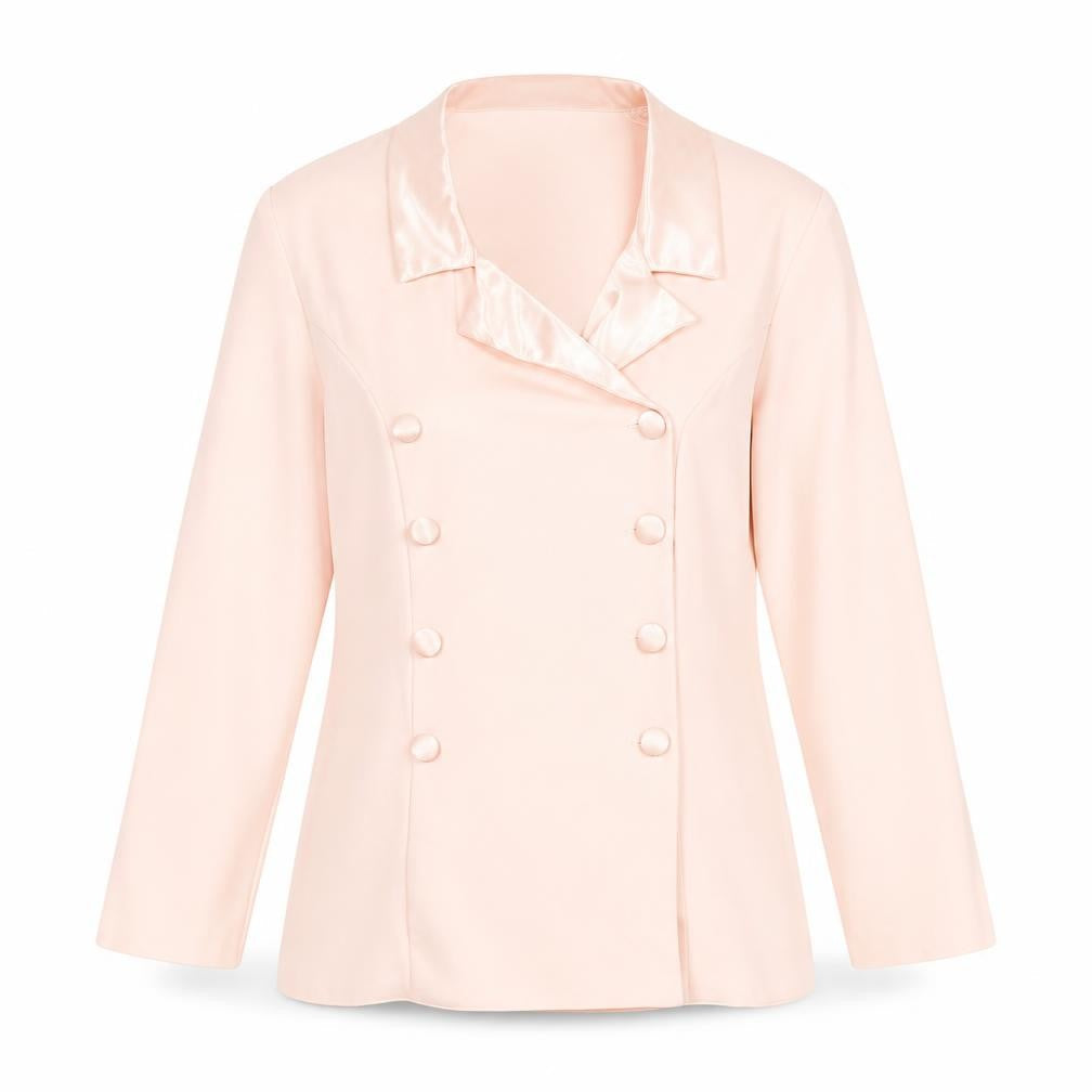 Classic Woman Pink Polyester Blazer Jacket UK 16 Womens