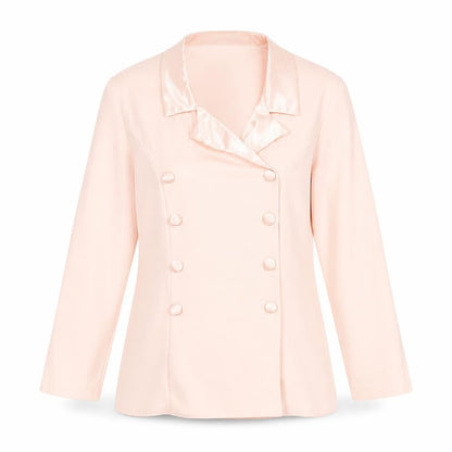 Classic Woman Pink Polyester Blazer Jacket UK 16 Womens