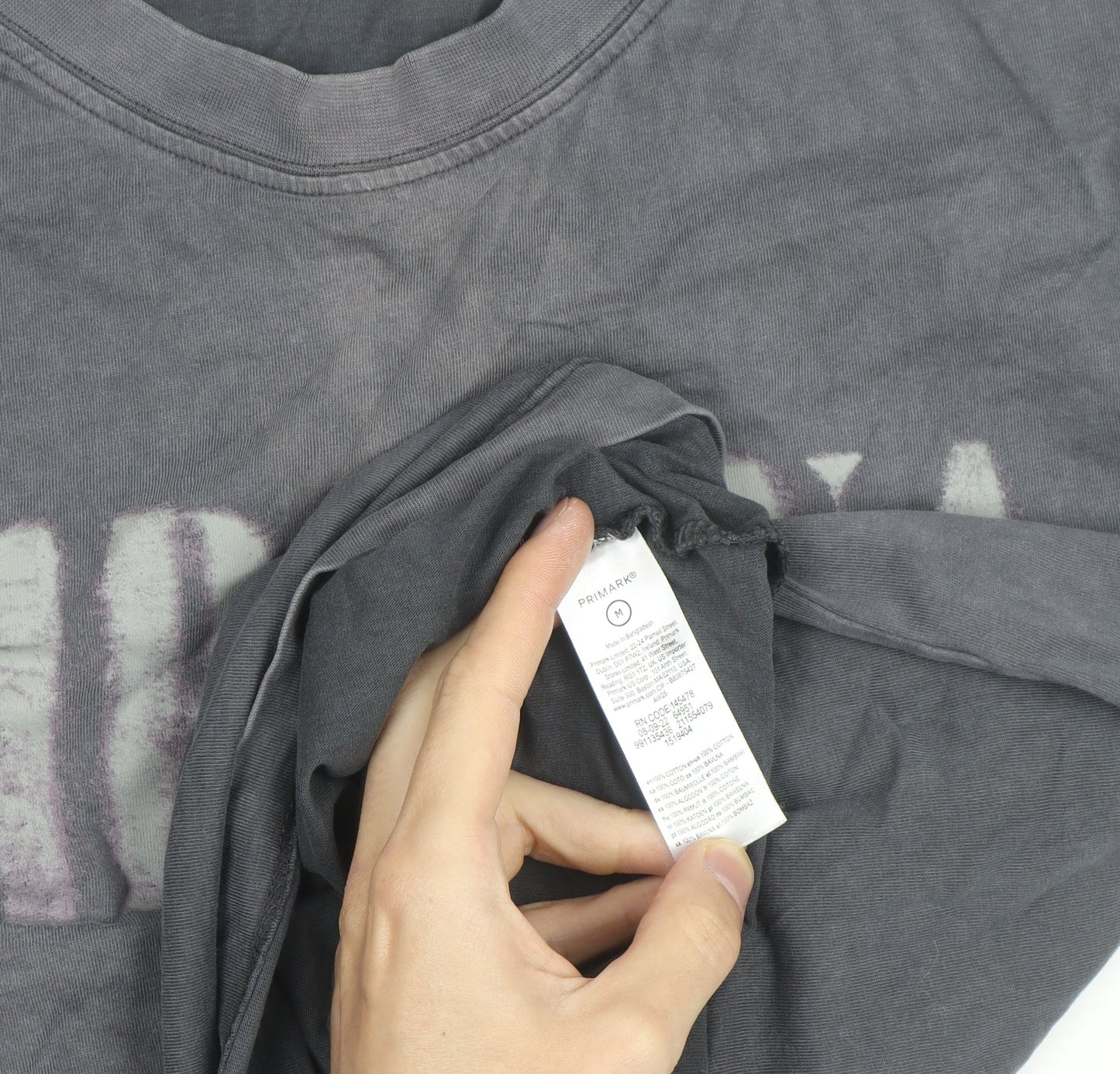 Primark Men's Grey Nirvana Band Graphic T-Shirt M
